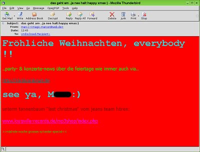 Boah: M***-Newsletter machen blind…