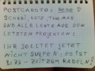 Jetzt aber weiter!